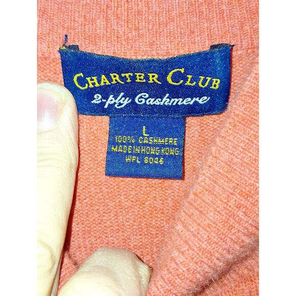 A Charter Club Cashmere Sweater Academia Preppie Office Siren Boardroom Chic L - Picture 5 of 8